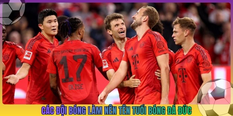 Các đội bóng làm nên tên tuổi bóng đá Đức